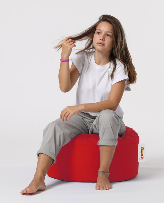 Atelier Del Sofa Round Pouf - Rojo